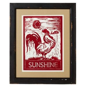 Country Rooster Framed Wall Art